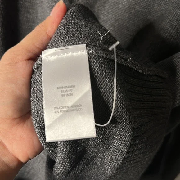 Simply Styled Argyle Sweater Gray Quarter Zip Size XL NEW - Picture 8 of 8